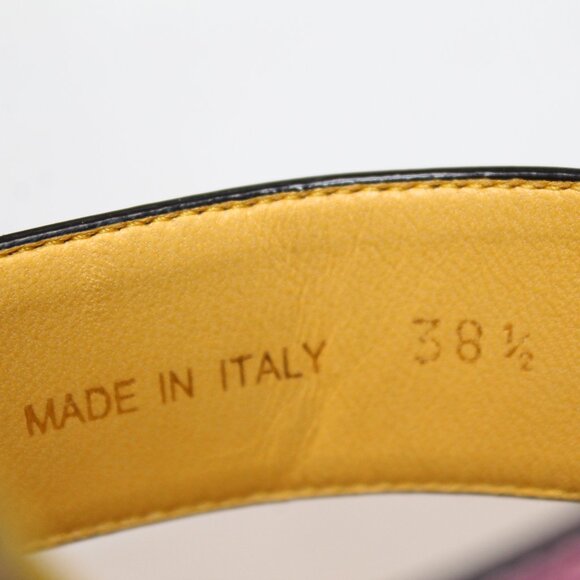 PRADA Zig Zag Espadrille Slip Ons Slide Mini Wedge Sandals 38.5 - Picture 8 of 8